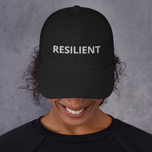 Resilient Unisex  Dad Hat Style With Embroidered Text