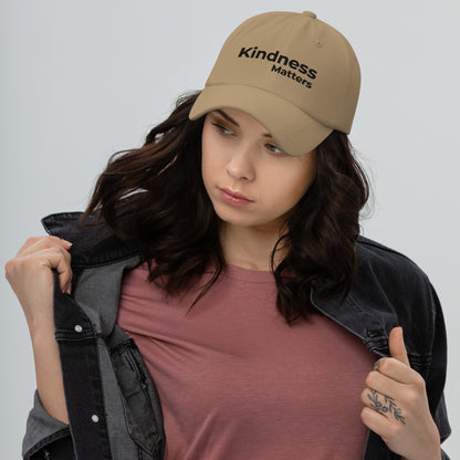 Kindness Matters Unisex Dad Hat Style With Embroidered Text