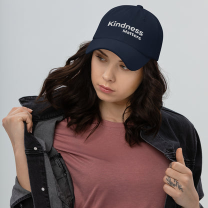 Kindness Matters Unisex Dad Hat Style With Embroidered Text